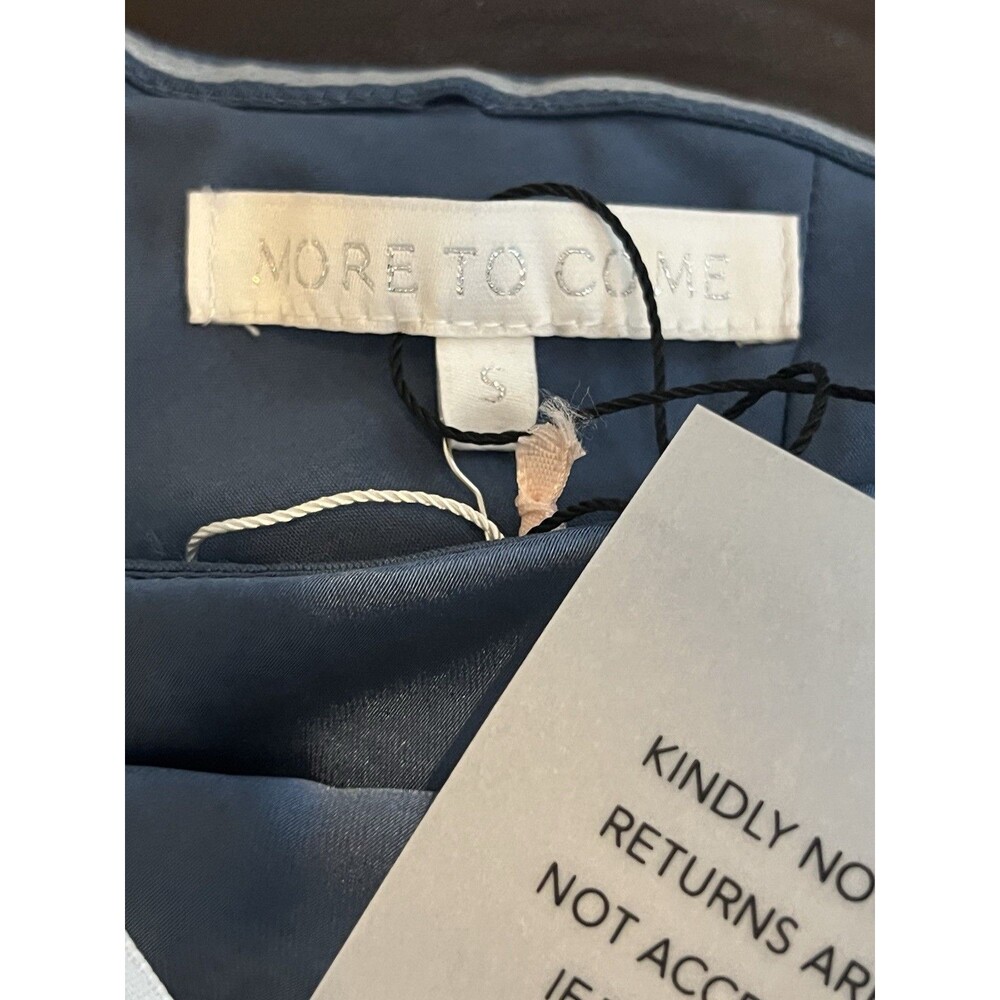 Strapless Satin Slip Dress in Blue - Picture 10 of 12